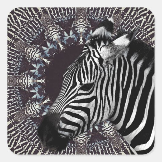 Zebra art Sticker (Voorkant)