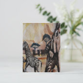 Zebra Art Wall Briefkaart (Staand voorkant)