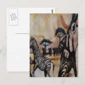 Zebra Art Wall Briefkaart (Voorkant / Achterkant)