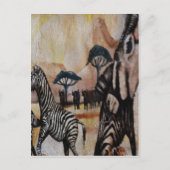 Zebra Art Wall Briefkaart (Voorkant)