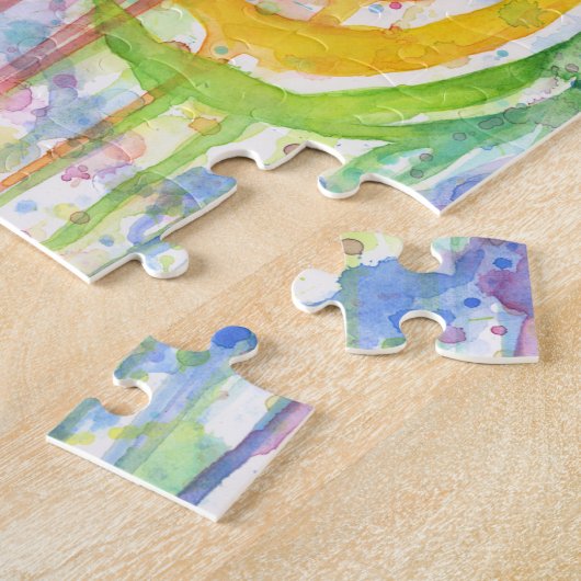 Zebra Art Waterverf Schilder Puzzle Legpuzzel (Zijkant)