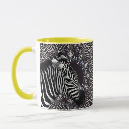 Zebra Art Yellow Combo Mok (Links)
