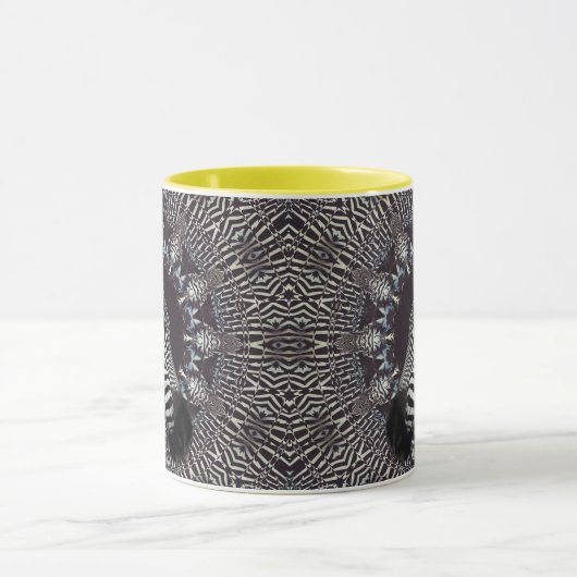 Zebra Art Yellow Combo Mok (Midden)