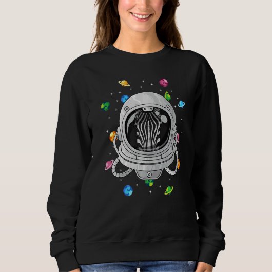 Zebra Astronaut Animal Deep in Space Cosmic Univer Trui (Voorkant)