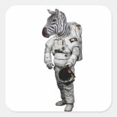 Zebra Astronaut Sticker (Voorkant)