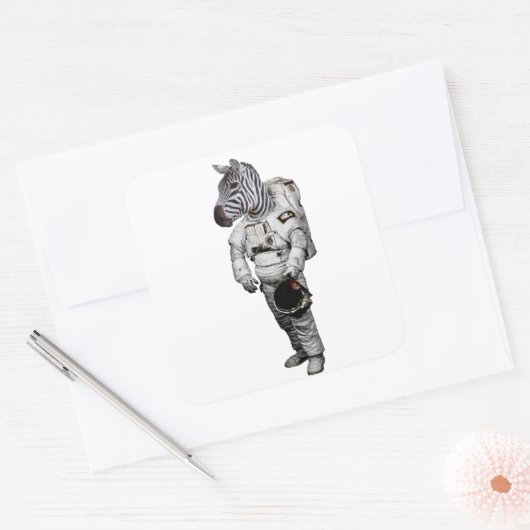 Zebra Astronaut Sticker (Envelop)
