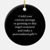 Zebra Awareness Ribbon Angel Art Ornaments Keramisch Ornament (Achterkant)