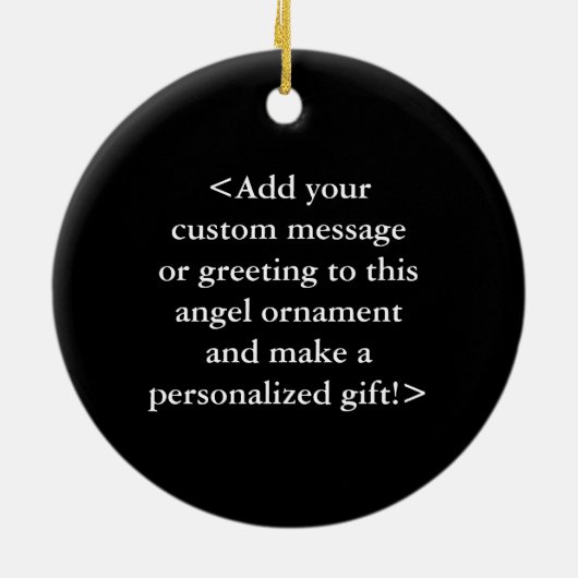 Zebra Awareness Ribbon Angel Art Ornaments Keramisch Ornament (Achterkant)