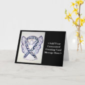 Zebra Awareness Ribbon Angel Cards Kaart (Gele Bloem)