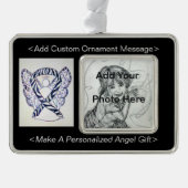 Zebra Awareness Ribbon Angel Ornament (Voorkant)