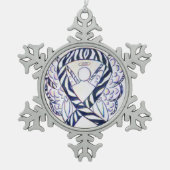 Zebra Awareness Ribbon Angel Ornament (Voorkant)