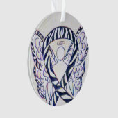 Zebra Awareness Ribbon Angel Ornaments Ornament (voorkant)