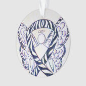 Zebra Awareness Ribbon Angel Ornaments Ornament (voorkant)