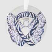 Zebra Awareness Ribbon Angel Ornaments Ornament (voorkant)