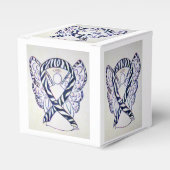 Zebra Awareness Ribbon Angel Party Favor Box Bedankdoosjes (Voorkant Zijde)