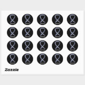 Zebra Awareness Ribbon Art Custom Sticker Decents (Vel)