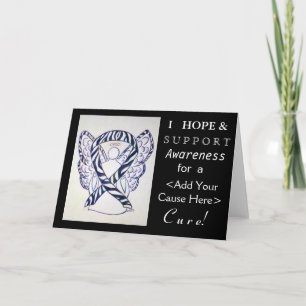 Zebra Awareness Ribbon Custom Want Angel-kaarten Kaart