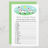 Zebra Baby Baby Animals Name Game (Voorkant / Achterkant)