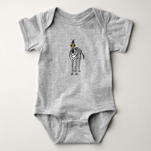 Zebra Baby Bodysuit (Voorkant)