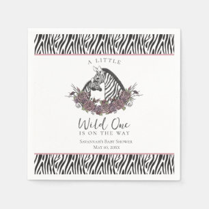 Zebra Baby Borrel Kleine Wilde Feestje Servet