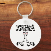 Zebra Baby en cadeaus Sleutelhanger (Voorkant)