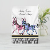 Zebra Baby Genderkwesties Kaart (Staand voorkant)