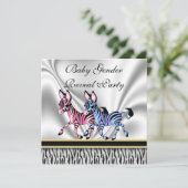 Zebra Baby Genderkwesties Kaart (Staand voorkant)