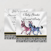 Zebra Baby Genderkwesties Kaart (Voorkant / Achterkant)