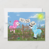 Zebra Baby Geslacht onthullen partij Kaart (Voorkant)