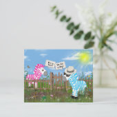 Zebra Baby Geslacht onthullen partij Kaart (Staand voorkant)