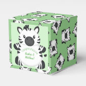 Zebra-Baby shower Bedankdoosjes (Voorkant Zijde)
