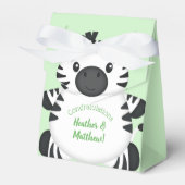 Zebra-Baby shower Bedankdoosjes (Voorkant Zijde)