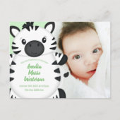 Zebra Baby Shower Briefkaart (Voorkant)