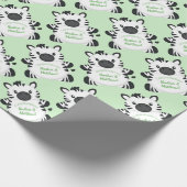 Zebra-Baby shower Cadeaupapier (Hoek)