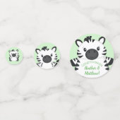 Zebra-Baby shower Confetti (Achterkanten)