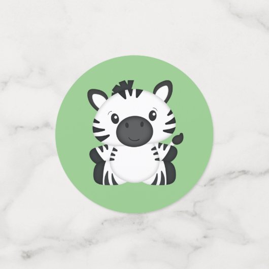 Zebra-Baby shower Confetti (Kleine voorkant)