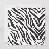 Zebra Baby Shower Feestje turquoise Kaart (Achterkant)