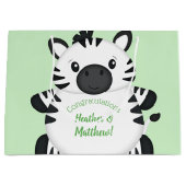 Zebra-Baby shower Groot Cadeauzakje (Voorkant)