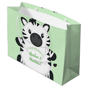 Zebra-Baby shower Groot Cadeauzakje