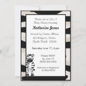 Zebra Baby shower Invitation Kaart (Voorkant)