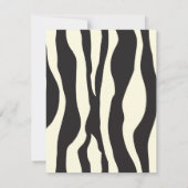 Zebra Baby shower Kaart (Achterkant)