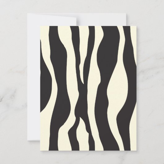 Zebra Baby shower Kaart (Achterkant)