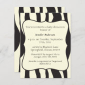 Zebra Baby shower Kaart (Voorkant / Achterkant)