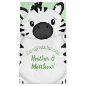 Zebra-Baby shower Klein Cadeauzakje (Voorkant)