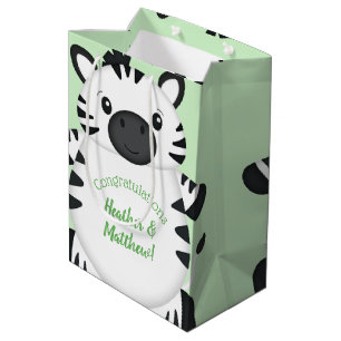 Zebra-Baby shower Medium Cadeauzakje