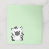 Zebra-Baby shower Plaatskaartje (Buitenkant ongevouwen)