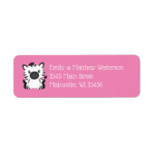 Zebra Baby shower Roze Etiket (Voorkant)