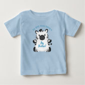 Zebra Baby shower Safari Blue Boy (Voorkant)