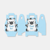 Zebra Baby shower Safari Blue Boy Bedankdoosjes (Uitgevouwen)