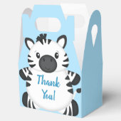 Zebra Baby shower Safari Blue Boy Bedankdoosjes (Geopend)